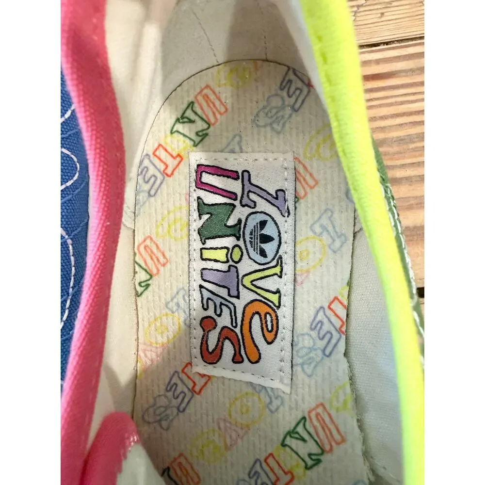 Adidas Nizza Low Pride Love Unites GW2419 M 7.5 / W 8.5 Rainbow Canvas NWT